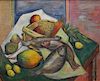 Still Life with Fish, Fruit and Vegetables, 20th century French School