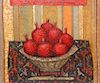 Dmitry Polarouche (Ukrainian, Born 1964)Still Life with Pomegranates, Knife and Textile, ca. 1990