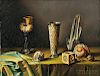 Fernand Renard (French, b. 1912)      Still Life with Shells and Goblets