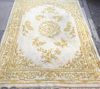 Oriental Carpet, 9' X 11' 8", in Gold and Cream
