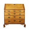 American Chippendale Tiger Maple Fall Front Desk