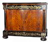 A Rosewood and Brass Inlaid Spanish Isabelino Cabinet, c.1880