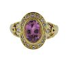 Helen Woodhull 18k Gold Diamond Pink sapphire Ring