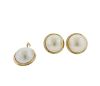 14k Gold Mabe Pearl Earrings Pendant Set