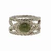 F. Buccellati Sterling Silver Green Sapphire Ring