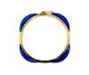 14K Gold Blue Stone Bangle Bracelet