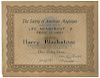 Society of American Magicians Life Membership Certificate.