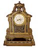 Large and Finely Cast Bronze Mantle Clock, c.1910