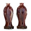 PAIR OF CHINESE SANG DE BOEUF PORCELAIN VASES