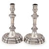PAIR OF CONTINENTAL SILVER CANDLESTICKS