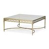 NEO-CLASSICAL STYLE POLISHED NICKEL LOW TABLE