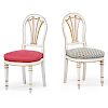 PAIR OF DIRECTOIRE PAINTED SIDE CHAIRS