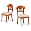 PAIR OF BALTIC NEOCLASSICAL MAHOGANY SIDE CHAIRS
