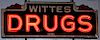 Neon - Wittes Drugs porcelain - "(No Suggestions) neon sign" "working condition" 36" x 87"