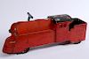 Train riding toy 26" x 9" original paint and good tires rear of loco has the number 3000