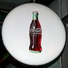 Coca-Cola 36" porcelain button in fine condition white