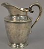 Sterling silver pitcher. ht. 8 3/4in., 19.64 t oz.