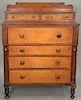 Sheraton chest with tiger maple drawer fronts, circa 1830. ht. 55in., wd. 41 1/2in., dp. 19 1/2in.