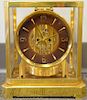 LeCoultre Atmos clock, brass and glass case. ht. 9 1/4in., wd. 7 1/2in.