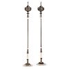 Victorian Cast Metal and Marble Floor Lamps