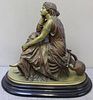 Antique Classical Style Bronze Figure of a Seated