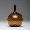 Midwestern Amber Glass Swirl Bottle