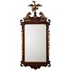 Fine Chippendale Mahogany Mirror with Gilt Drapes and Phoenix