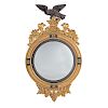 Classical Convex Gilt Mirror With Eagle