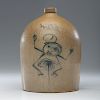 Red Wing Stoneware Jug with Cobalt Figure