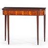 Hepplewhite Game Table with Flame Mahogany