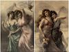 A PAIR OF HAND-COLORED LITHOGRAPHS BY EDOUARD BISSON (FRENCH 1856-1939)