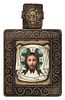 A GILT-SILVER AND CHAMPLEVE ENAMEL PENDANT ICON, PAVEL OVCHINNIKOV, MOSCOW, 1899-1908