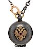 EARLY 20TH CENTURY RUSSIAN GOLD AND GUNMETAL COIN HOLDER LOCKET ON A CHAIN