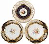 A SET OF THREE RUSSIAN IMPERIAL PORCELAIN PLATES, IMPERIAL PORCELAIN MANUFACTORY, ST. PETERSBURG