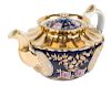 A RUSSIAN PORCELAIN TEAPOT WITH FLORAL DESIGN, GULIN BROTHERS PORCELAIN FACTORY, MOSCOW, 1850s