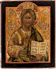 A LARGE RUSSIAN ICON OF CHRIST PANTOCRATOR, 19TH CENTURY