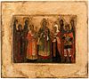 A RUSSIAN ICON OF SELECT SAINTS, 18TH-19TH CENTURY