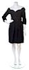 A Christian Dior Black Wool Dress, No size.