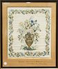 * A Continental Needlework Panel Height 18 x width 15 1/2 inches.