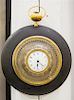 A French Ceramic, Gilt Metal and Cut Glass Mounted Wall Clock Diameter 13 inches.