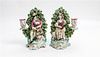 * Two English Bocage Figural Candlesticks Height of taller 8 inches.