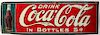 * A Vintage Metal Coca-Cola Advertising Sign 11 3/4 x 35 1/4 inches.