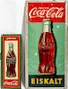* Four Metal Coca-Cola Advertising Signs Tallest 20 1/4 x 9 1/4 inches.