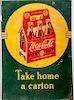 * A Metal Coca-Cola Advertising Sign 27 3/4 x 19 3/4 inches.