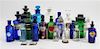 A Collection of Twenty Antique Apothecary Bottles Height of tallest 9 1/2 inches.