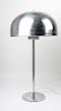 * A Chromed Aluminum "Mushroom" Lamp Height 32 inches.