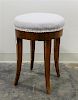 * A Continental Fruitwood Stool