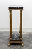 * A Neoclassical Style Giltwood and Marble Pedestal Table