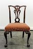 A Chippendale Style Mahogany Side Chair Height 37 1/2 inches.