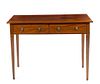 A Regency Style Mahogany Sideboard Height 32 1/2 x width 44 1/2 x depth 19 inches.